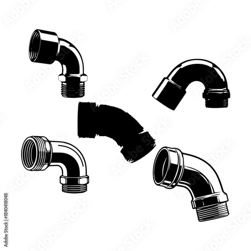 Copper Pipe with Water Droplets silhouette pack