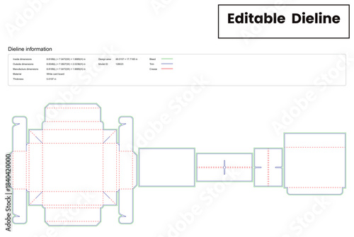 tray box with 4 grids inserts paper dieline template box dieline die lines packaging custom dieline  box cardboard box dieline pizza box dieline printable product packaging layout,
