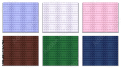 ニット柄色違いセット　編み目模様