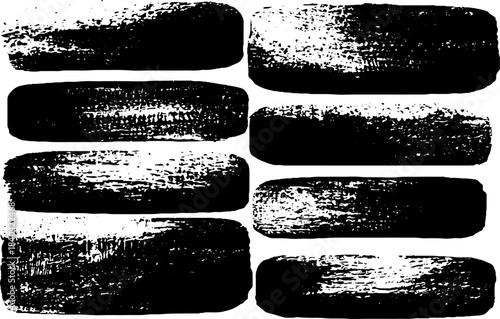 Black and white stencil illustration of modular protrusions for creative design