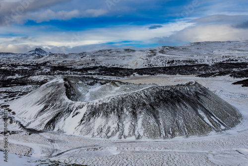 snow covered volcano
