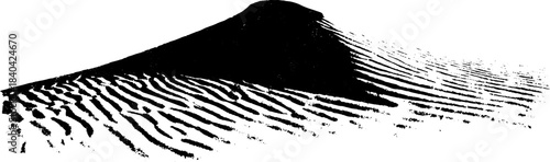 Monochrome sand dune ripple patterns for nature-inspired design