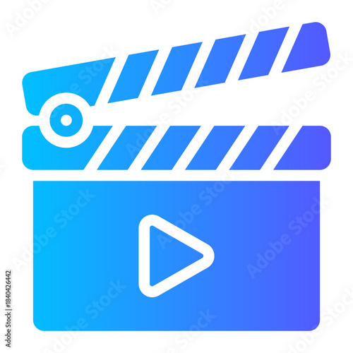 clapperboard gradient icon