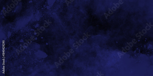 Dark abstract background with blue grunge effect background. blue velvet grunge texture fantasy smooth watercolor painted art design. Dark elegant Royal blue shades aquarelle paint	