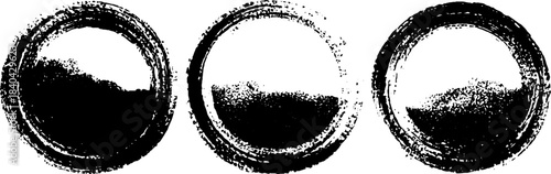 Monochrome esoteric circle stencil art for mystical design projects