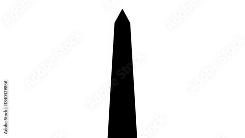 Monumental Symmetry: A stark, minimalist silhouette of an obelisk, a testament to enduring strength and architectural elegance, stands solitary against the backdrop.