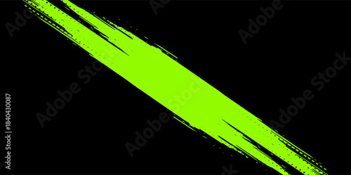 Abstract green grunge texture isolated on black background for business promotion. Vector, 2023