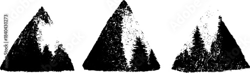 Abstract triangular void stencil illustration for modern design