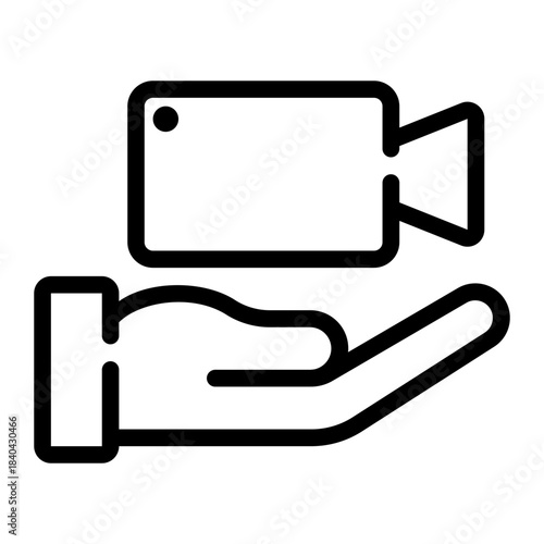 video recoder line icon