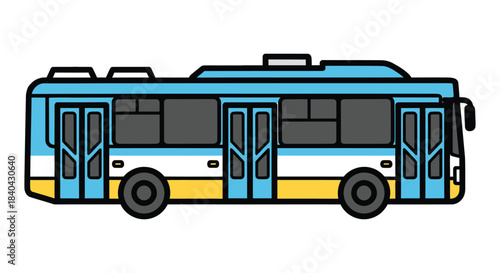 Modern public transit city bus design for urban transportation concepts