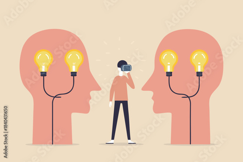 Virtual reality experience connecting minds and sparking innovative ideas within people