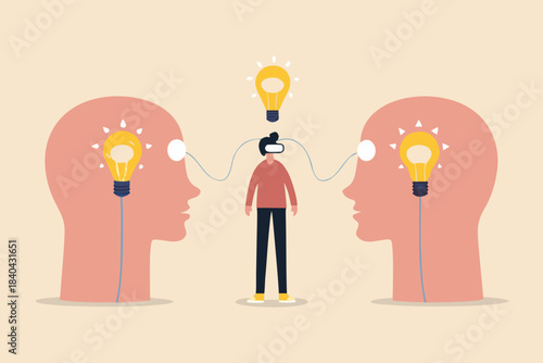 Sharing ideas and connecting minds a visual representation of collaboration