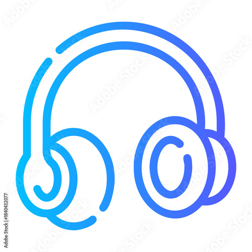 headphones gradient icon