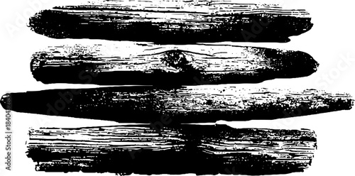 Black and white stencil illustration of weather-beaten boat planks for nautical design