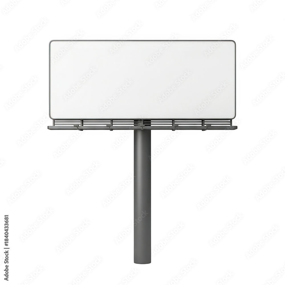 Fototapeta premium Blank billboard mockup advertisement display for outdoor marketing and branding transparent background
