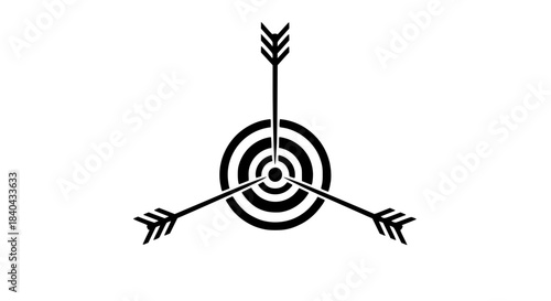 Three shots in target black white icon 