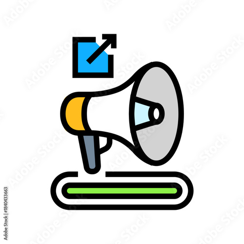 referral program invite color icon vector illustration
