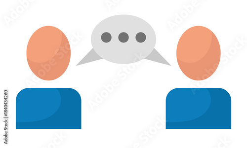 Communication icon. Vector flat color icon isolated on white background.