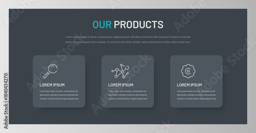 Infographics for a website, page design, or presentation slide