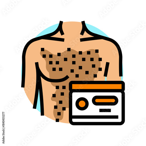 use an exfoliating scrub for body color icon vector illustration
