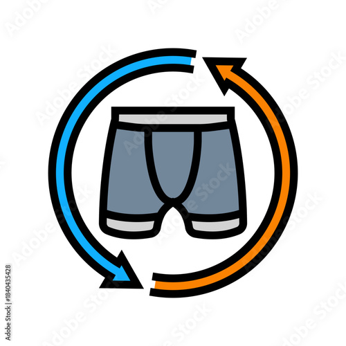 change into clean underwear daily color icon vector illustration
