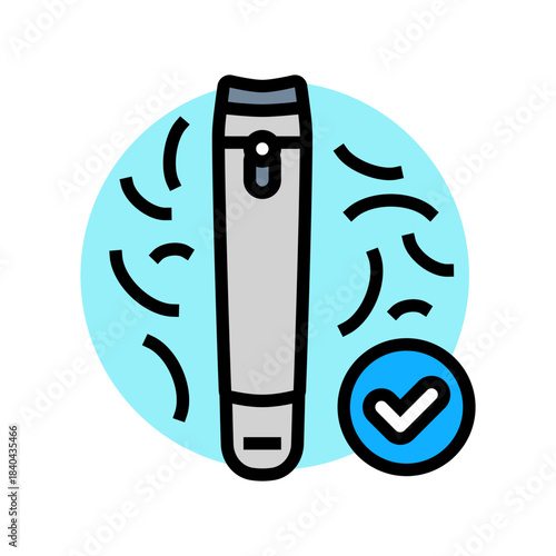 nail hygiene trim color icon vector illustration