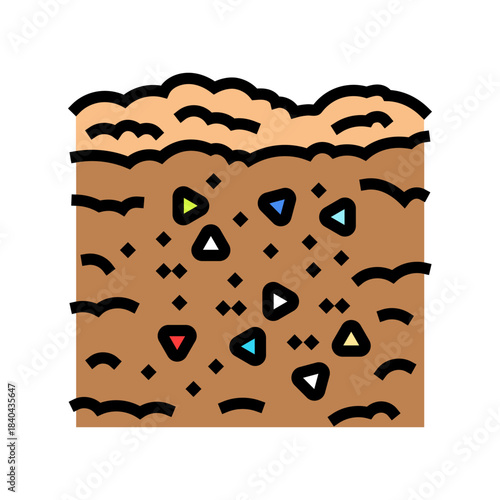 plastic particles soil color icon vector illustration