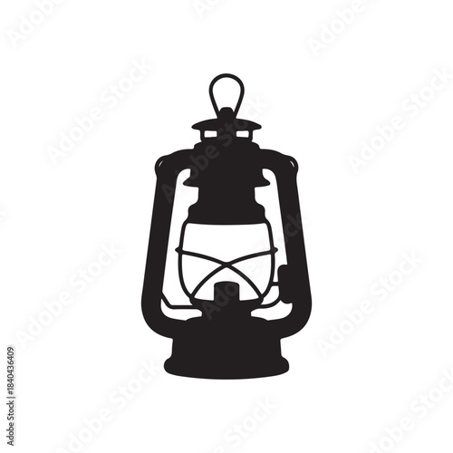 old oil lamp .vector eps 10