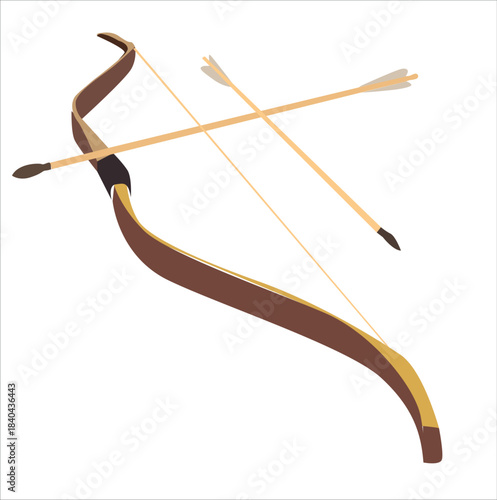 arrows and bows. Bow and Arrow Vector Icon Illustration