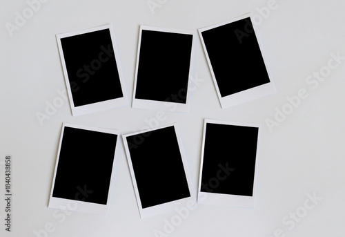 blank photo frames white background 