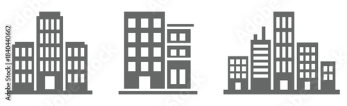 Real Estate Icon Set – House, Property, Mortgage, Keys, and Building Symbols in Multiple Styles vector set.