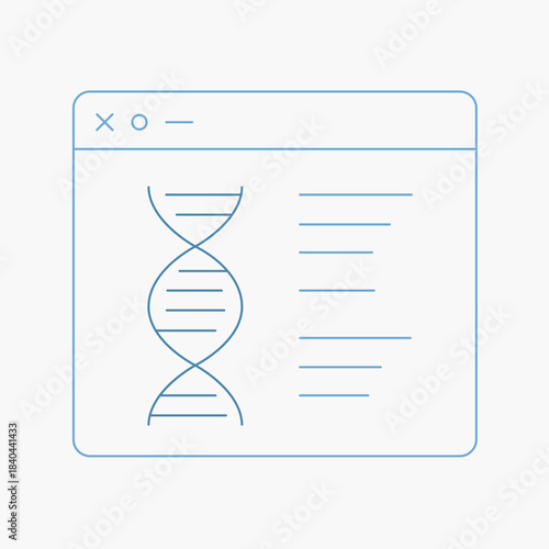 DNA Analysis Page Layout – Vector Illustration