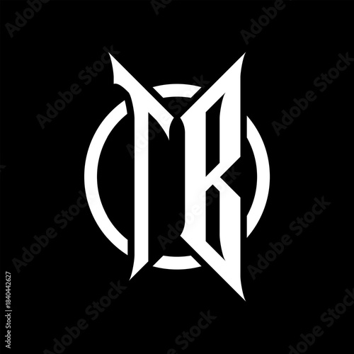 TB Monogram Logo on Black Background