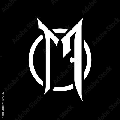 TF Monogram Logo on Black Background