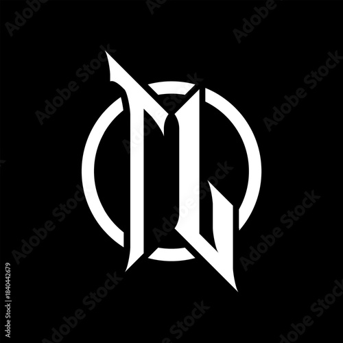 TL Monogram Logo on Black Background