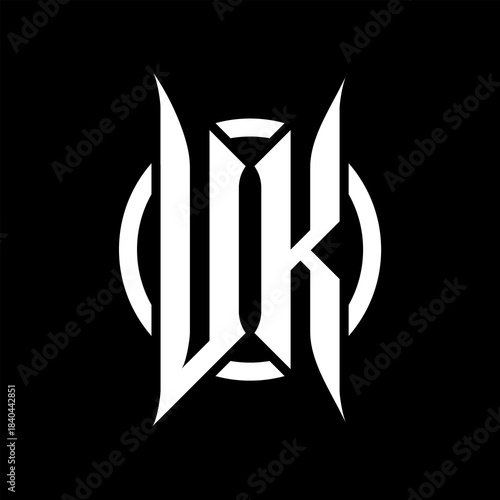 UK Monogram Logo on Black Background