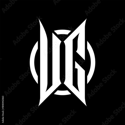 UG Monogram Logo on Black Background