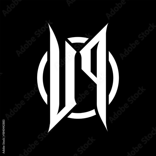 UP Monogram Logo on Black Background