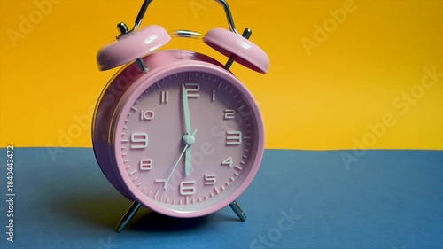 Pink Alarm clock set for 6am 