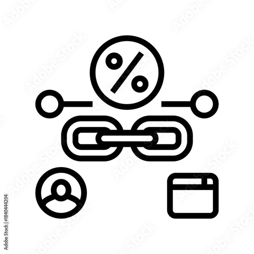 commission payment line icon vector illustration