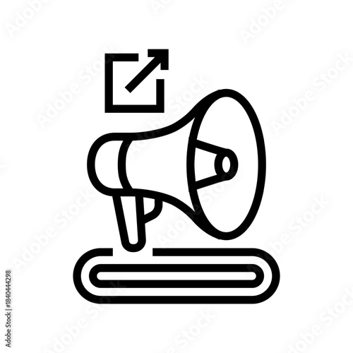 referral program invite line icon vector illustration