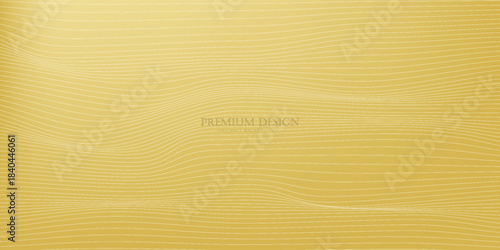 Contemporary technology cover design. Gold background with geometric pattern, and gold (guilloche curve). Premium gold vector technology background for business templates, digital certificates
