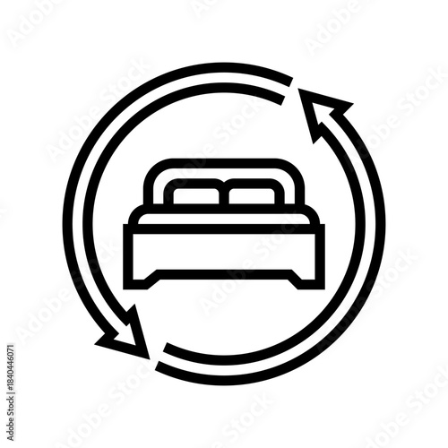 change bedding regularly line icon vector illustration