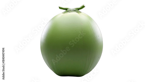 Fresh Green Coconut Isolated on White Background