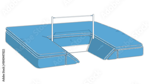 Gymnastics Athletic Training Equipment Safety Mat and Bar for Sports Practice