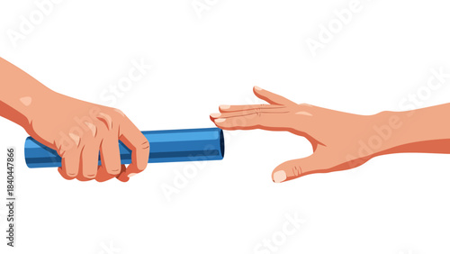 Teamwork and Transition Passing the Baton Swiftly Concept of Success and Collaboration