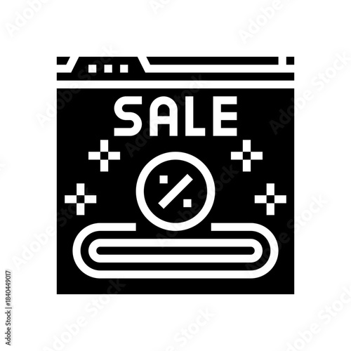 promo code glyph icon vector illustration
