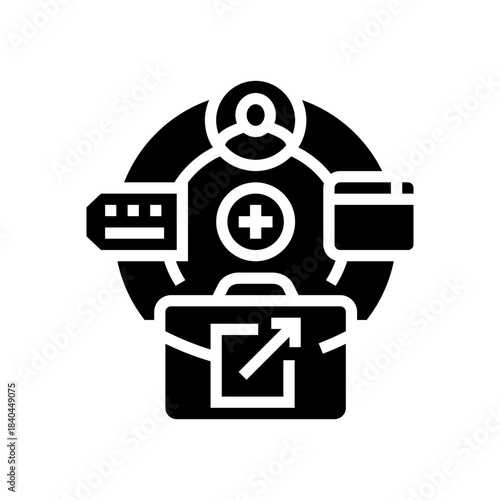 affiliate sales glyph icon vector illustration
