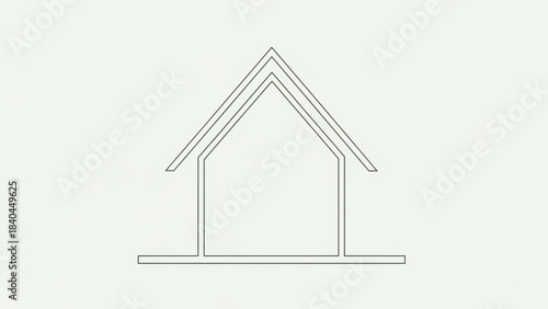 AIzaSyBIoNEMxfjvG6ihdwKfAeHDb5xZGyZi2eU Outline of a simple house symbol minimalist vector illustration for real estate or construction concepts isolated