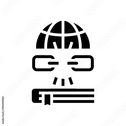 lost cultural connection glyph icon vector illustration